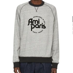 Ami Paris Sweatshirt - Mens XS Grey Crewneck